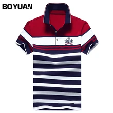 BOYUAN Men Polo Shirt Short Sleeve Polo Homme Marque Polo Hommes Brand-clothing Polo Shirt Men 2017 Summer Striped Casual 1734