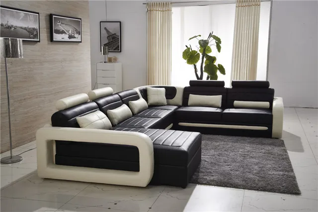 High Quality Luxury Leather Sofa Set In Living Room High Quality Luxury Leather Sofa Set