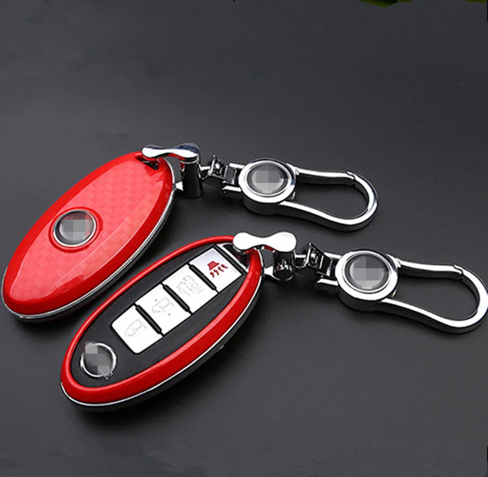 Black PU leather Remote Key Case For Infiniti Smart Fob QX30 Q50 Q60