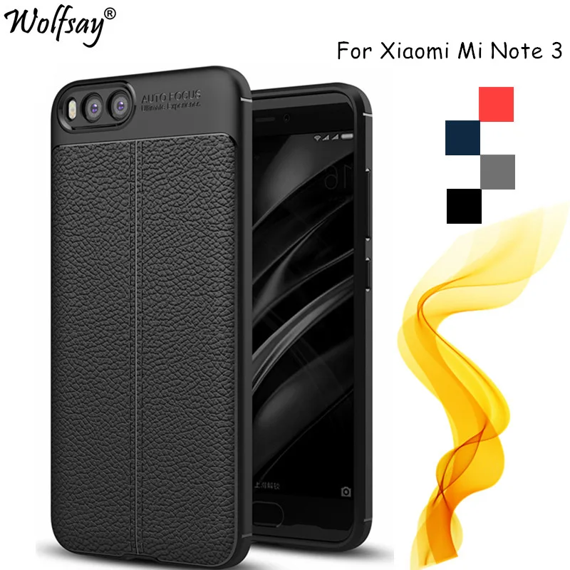 

Wolfsay Funda Xiaomi Mi Note 3 Case Note3 5.5" New Luxury Litchi Leather Pattern & TPU Phone Cover For Xiaomi Mi Note 3 Case Bag