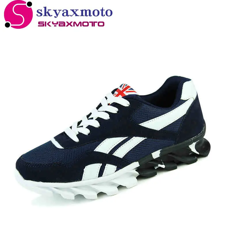 2017 Spring Autumn Men Blue Red Casual Shoes Breathable Mesh Shoes Fashion Lace Up Flats font
