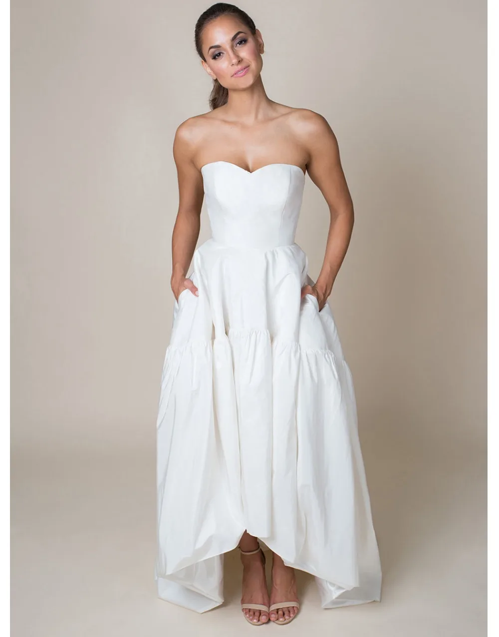 vintage plus size sweetheart high low wedding font b dress b font font b tea b