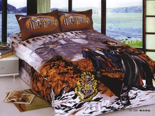 Brown Harry Potter Bedding Single Twin Size Cotton Bedspread