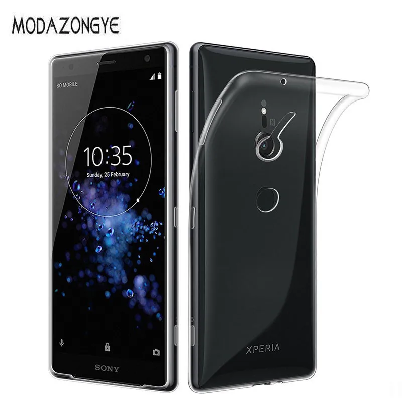 Прозрачный чехол для Sony XZ2 Xperia XZ1 Compact Dual SIM силиконовая задняя крышка L1 L2 XA XA1 Plus XA2