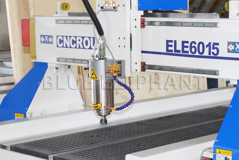 3kw water cooling spindle of 6015 high z travel cnc router with vacuum table