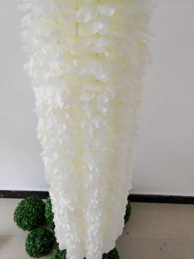 1 м искусственный цветок глицинии лоза шелк для свадебной вечеринки поддельный лист цветок украшение семьи Свадебная вечеринка украшения
