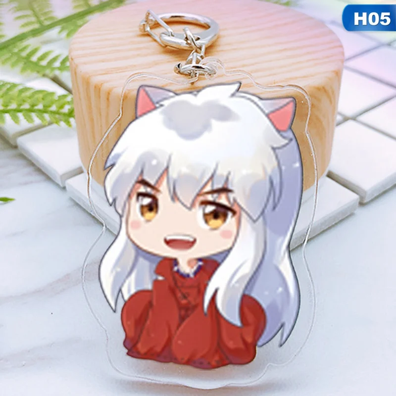 Inuyasha Токийский Гуль брелок милый двухсторонний Сайтама брелок кулон акриловые аниме аксессуары брелок с фигурками из мультфильмов - Цвет: 5