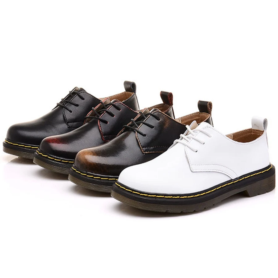 

LCIZRONG Split Leather Boots Women Retro Couple Flat Shoes Female Top Quality Big Size 35-42 Boots Ladies Motorcycle Botas Mujer