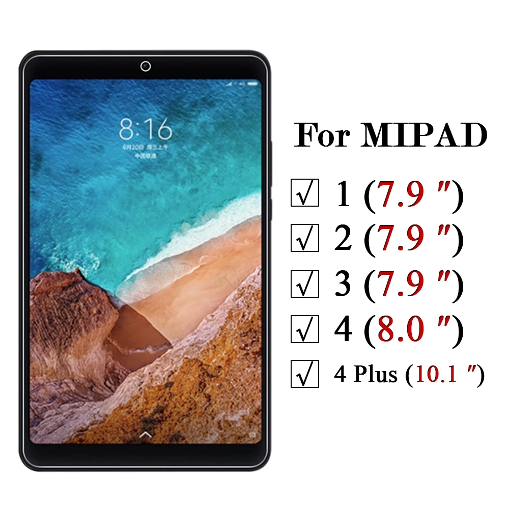 Защитное стекло для Xiaomi MiPad 1 2 3 4 Plus закаленное Xaomi Xiomi Xiaome Mi Pad mipad3 mipad4 plus защита
