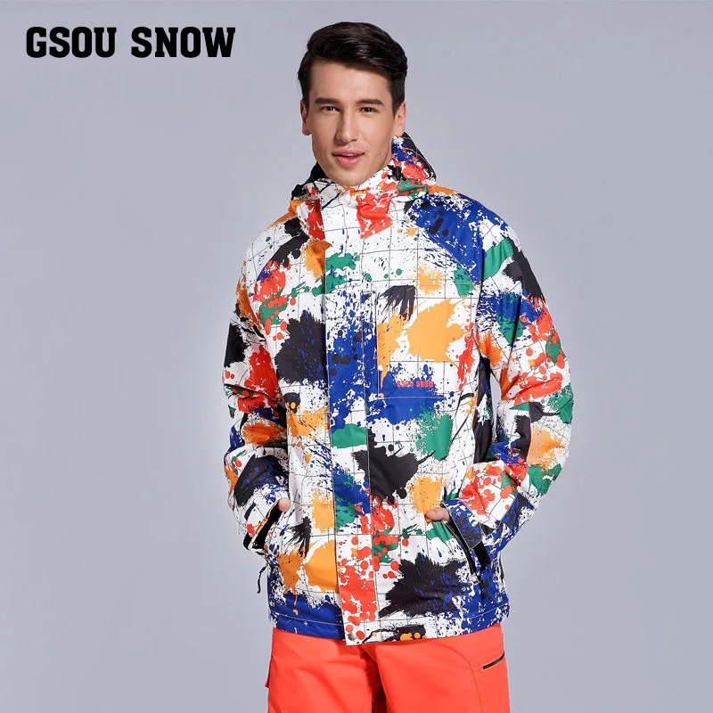 الجديد Gsou الثلوج مزدوجة على الجليد الملابس رجل الكورية نمط سميكة الدافئة و windproof للماء