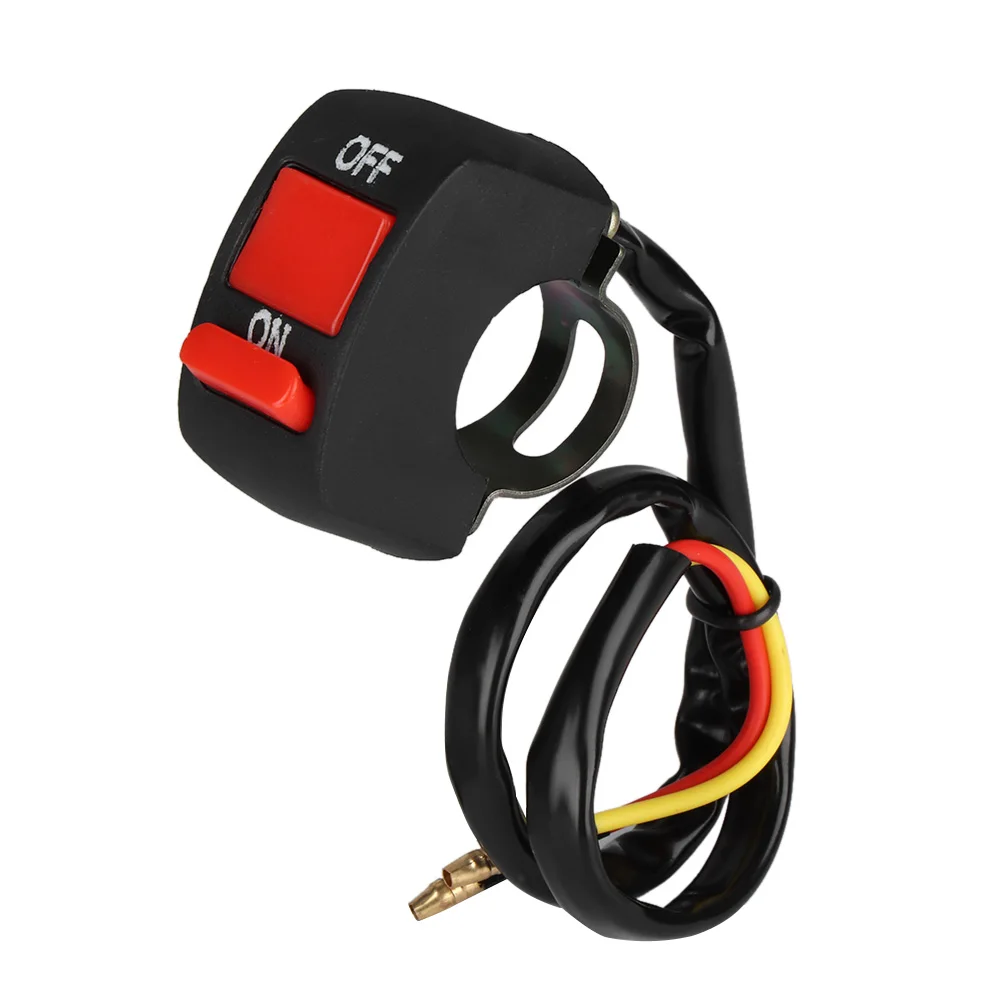 

Motorcycle Bike Handlebar ON OFF Hazard Light Switch Kill Stop Switch Button Connector Double Flash Warning Lamp Switch