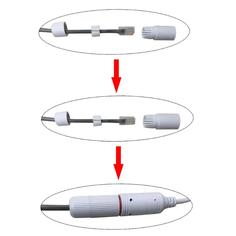 RJ45 Водонепроницаемый крышка разъема крышка для приготовления пищи на воздухе сети IP Камера соединительный кабель