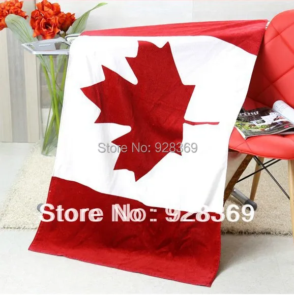 Canada flag beach towel, sport towel, sand beach towel, cotton bath