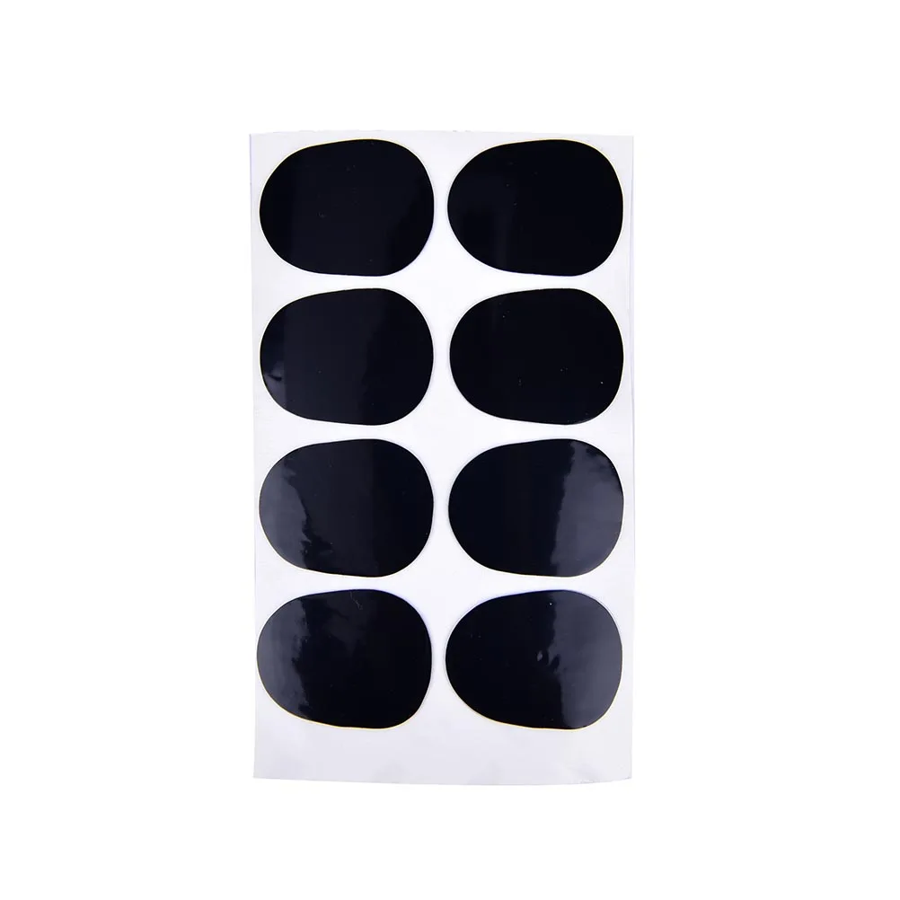 

8 Pcs Thickness Black Rubber Soprano Saxophone Sax Clarinet Mouthpiece Pads Patches Cushions 0.55mm