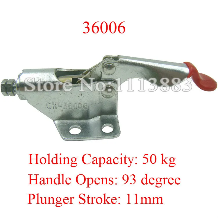 

5PCS Pull Push Type Toggle Clamp 36006 Holding Capacity 50KG 110LBS Plunger Stroke 11mm