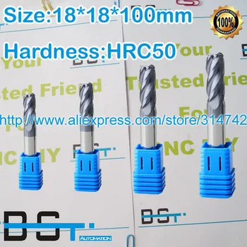 

Precision 4 Flutes Solid Carbide Mill Cutter 18mm diameter TiALN coat Tungsten Steel Cutter HRC50