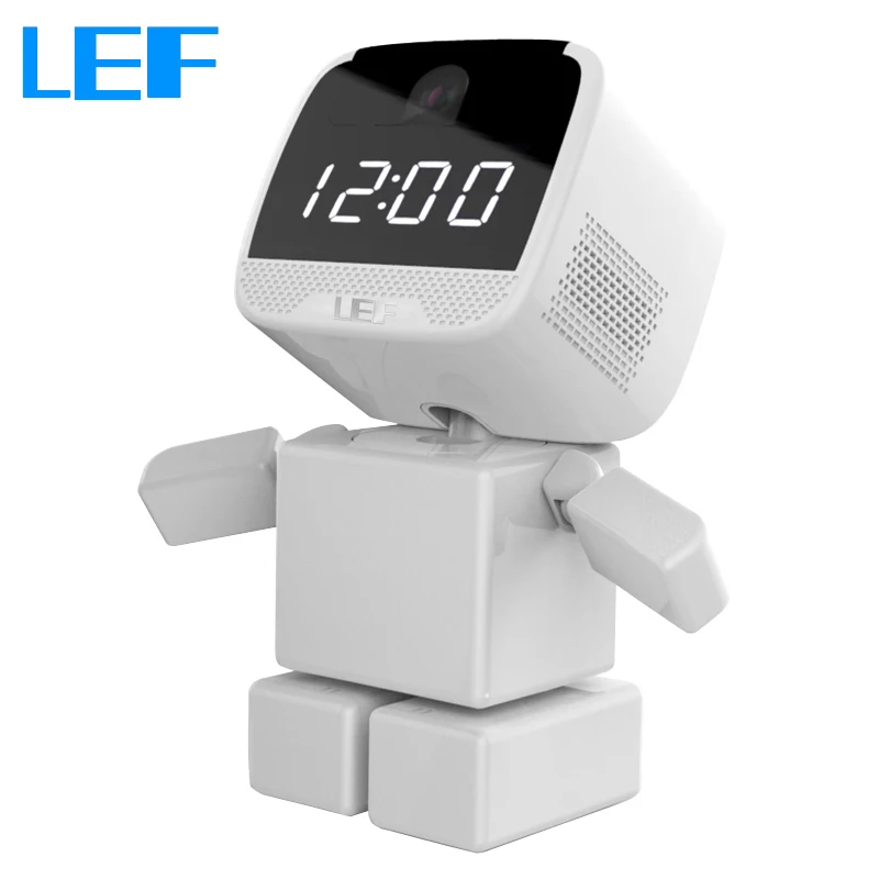 LEF ip-камера робот Wi-Fi 960P видео камера с часами домашняя безопасности беспроводной