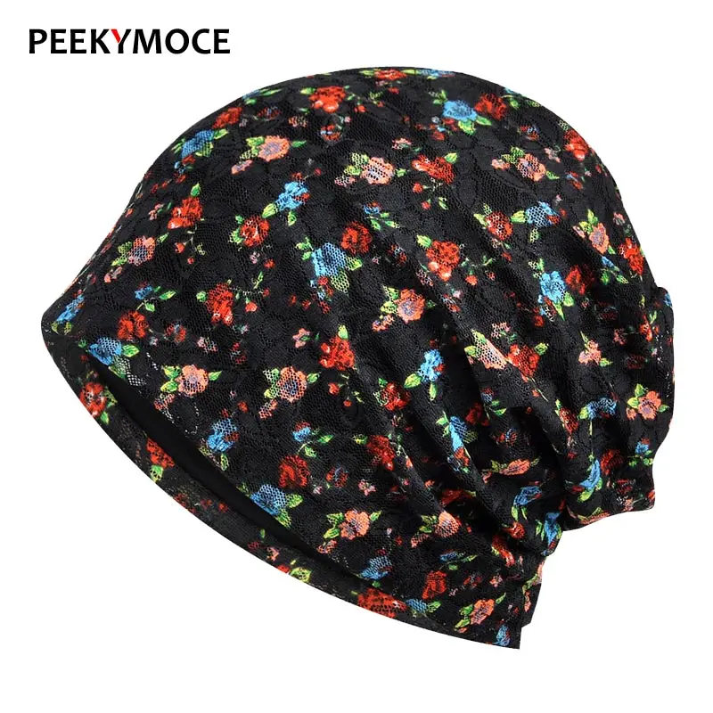 Женские хлопковые шапки Peekymoce вязаные тонкие в стиле хип-хоп на весну и лето |