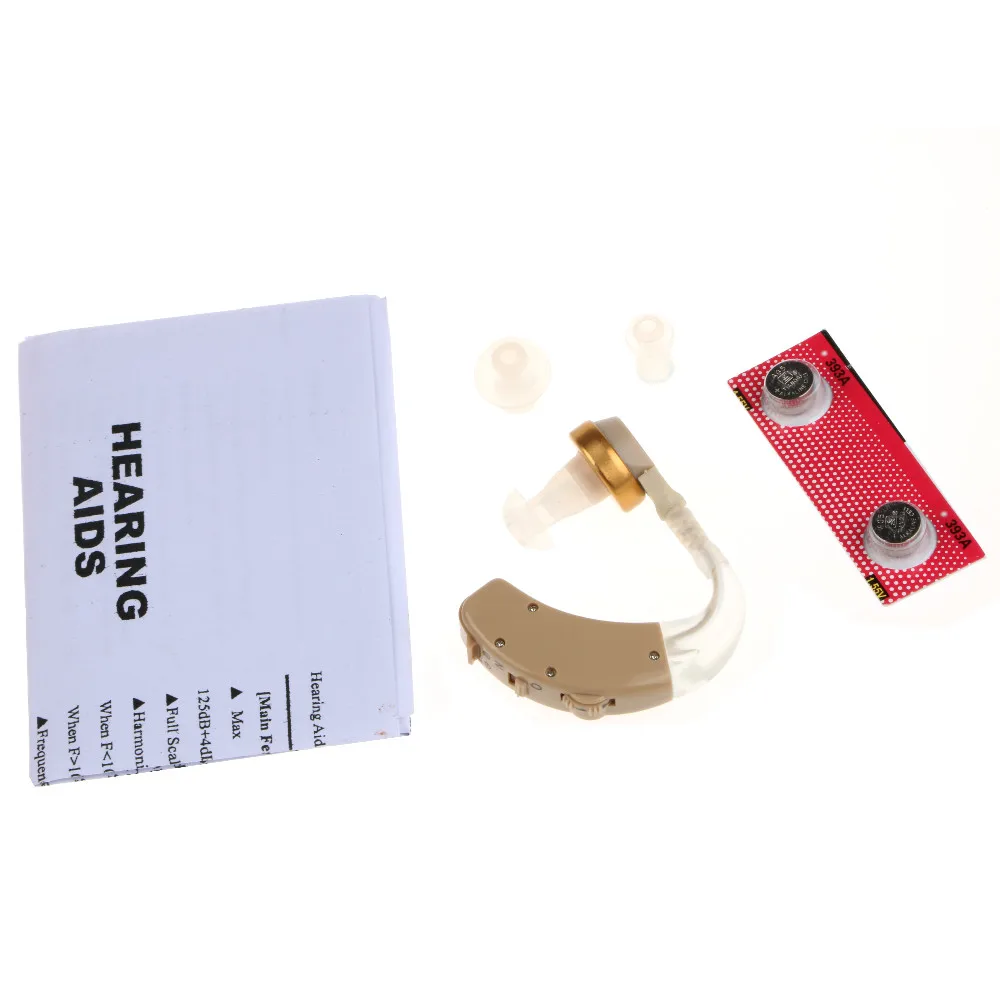 Мини Слуховые аппараты помощь F162 за ухом Регулируемый тон звука Усилители домашние Sound Регулируемая Kit 3 Ухо Уход plug подарок