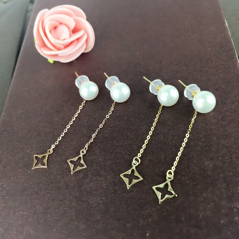 AINUOSHI 18K Yellow Gold Natural Cultured Freshwater Pear Earrings Wedding Bridal Bijoux Long Tassels White Drop Dangle Earrings AINUOSHI 18K Yellow Gold Natural Cultured Freshwater Pear Earrings Wedding Bridal Bijoux Long Tassels White Drop Dangle Earrings