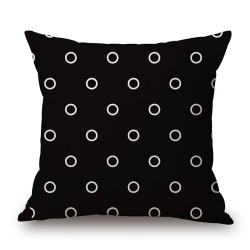 Декоративная наволочка для подушки, чехол с геометрическим рисунком в черно-белую точку, волнистая наволочка для дивана, домашний декор, capa de almofadas 45x45 - Цвет: 1