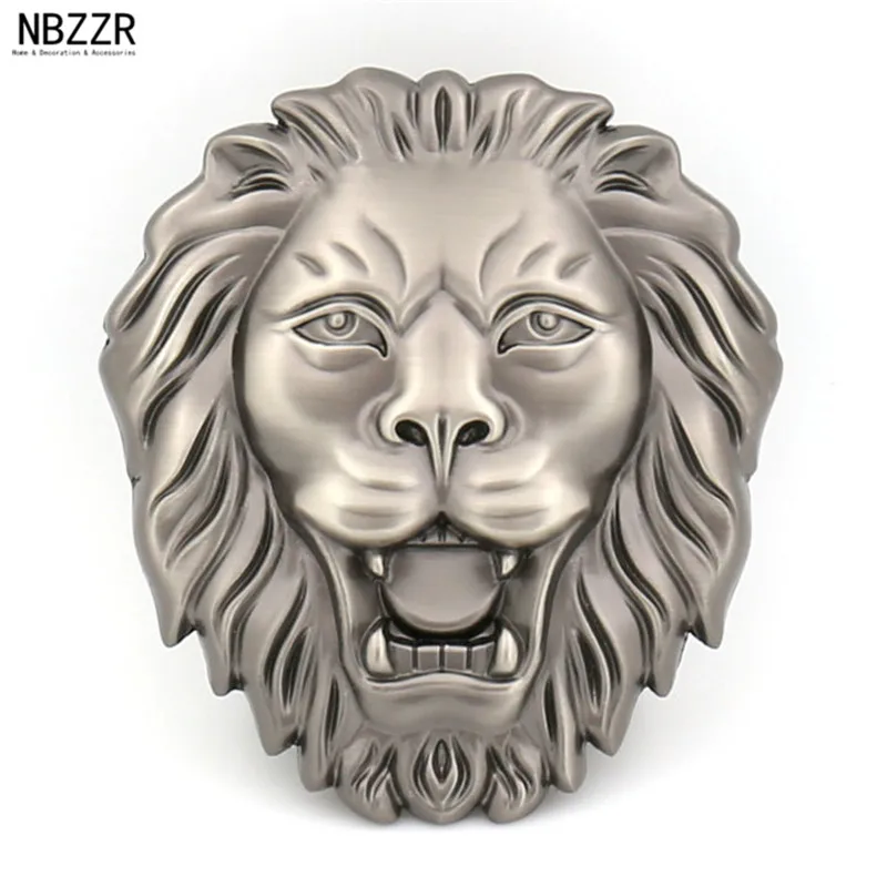 

New Hot Animal Belt Buckle Men's Leather Belt Leisure Metal Lion Head Automatic Buckles Accessories Adult Gift For 3.5cm Belt