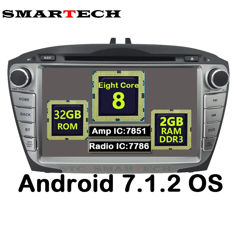SMARTECH 2Din Octa Core Android 7 1 2 For Hyundai IX35 Tucson font b Car b