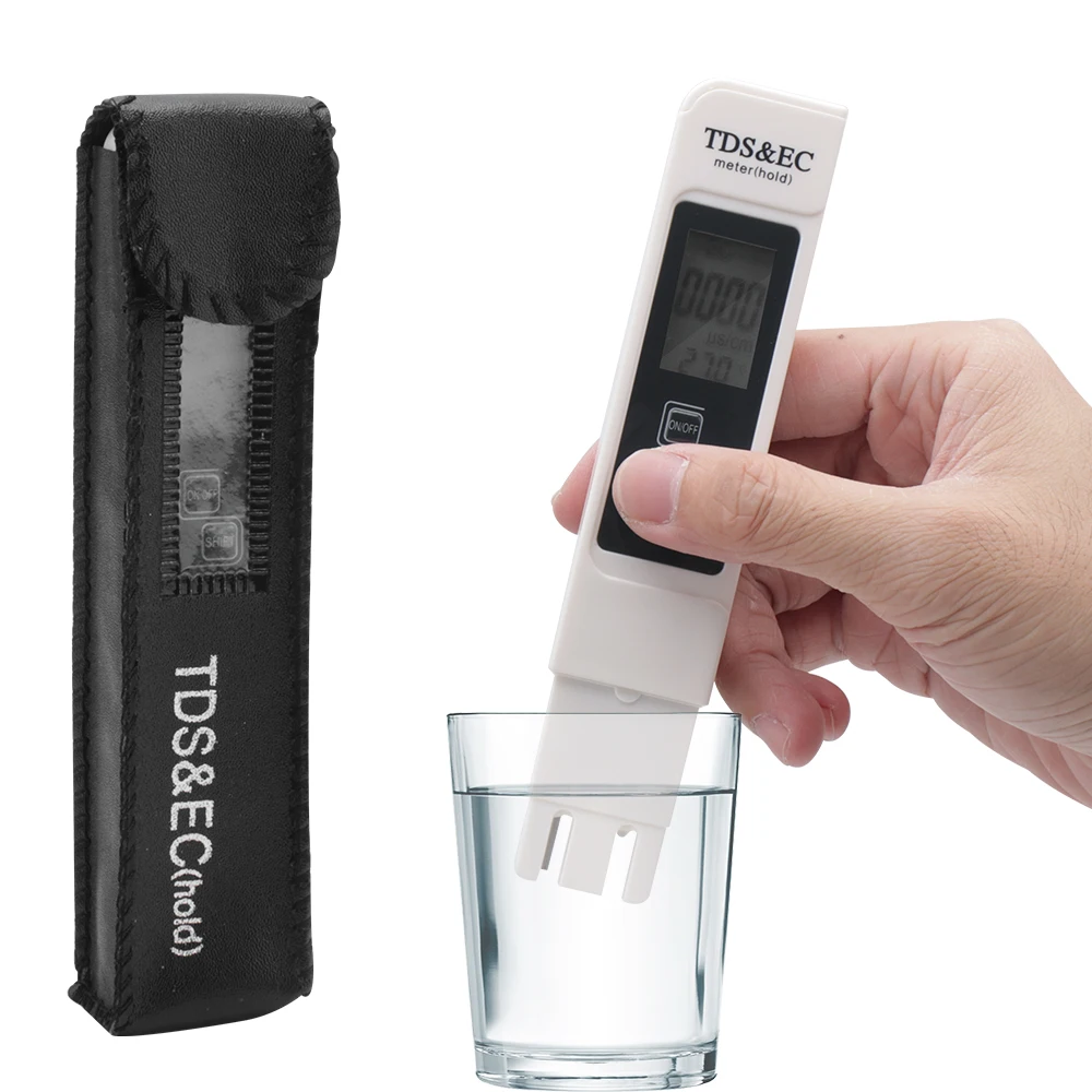 

BORUiT Portable Pen Digital TDS EC Meter Tester LCD 3 In1 Water Purity PPM Filter Water Quality Purity Tester