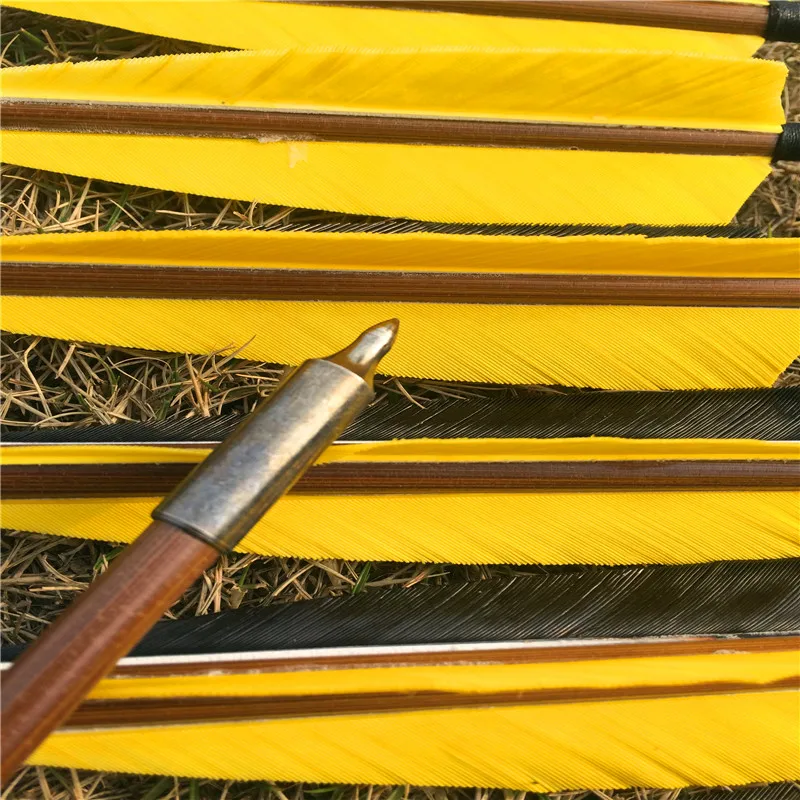 28/30/32" Spine 400-500 Handmade Bamboo arrows 6/12/24pk for hunting recurve bow or longbow archery arrows