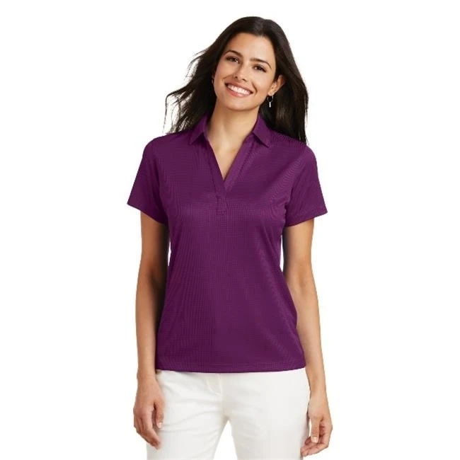 Port Authority L528 Ladies Performance Fine Jacquard Polo T-Shirt Violet Purple - Extra Small