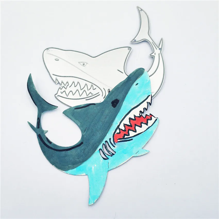 

Shark Dies Metal Cutting Dies New 2019 DIY Scrapbooking Decoration Embossing Craft Dies Cut for Card Making Cut Die Metal