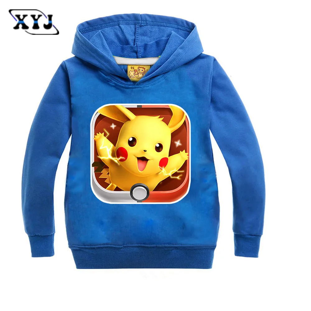 2016 Autumn Pokemon Hoodies Kids Sweatshirt Children's Tops For Boys