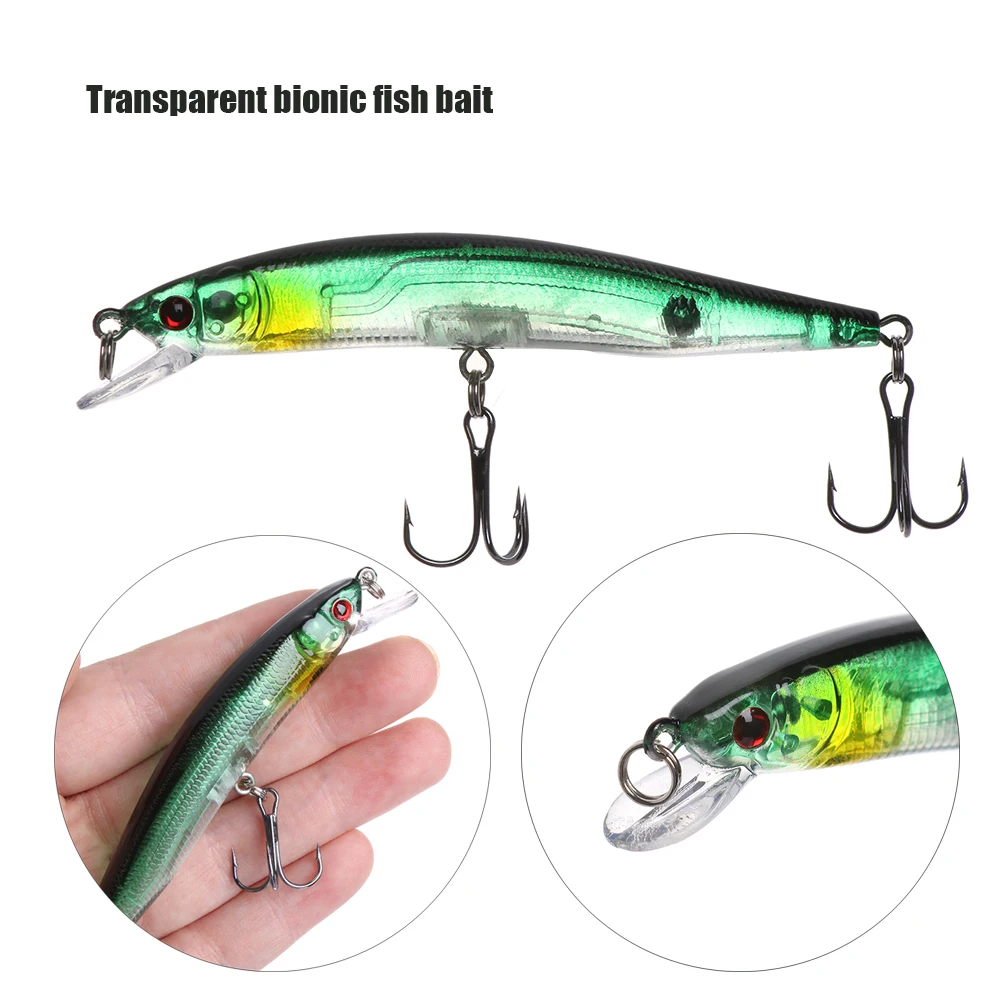 1PC 3D Eyes Top Water Minnow Baits Carp Shallow Water High Carbon Steel