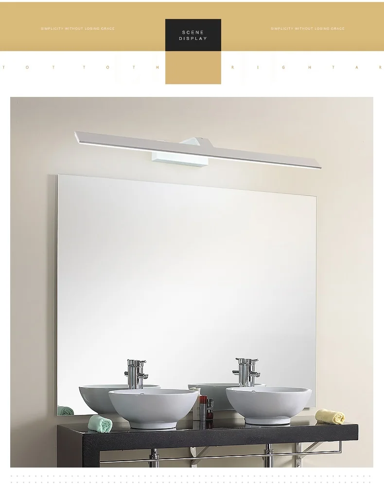 led mirror light bathroom wall lamps indoor modern lighting fixtures 5