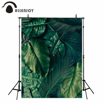 

Allenjoy tropical leaves photography backdrop summer green decoration for photo studio Background photocall photobooth new