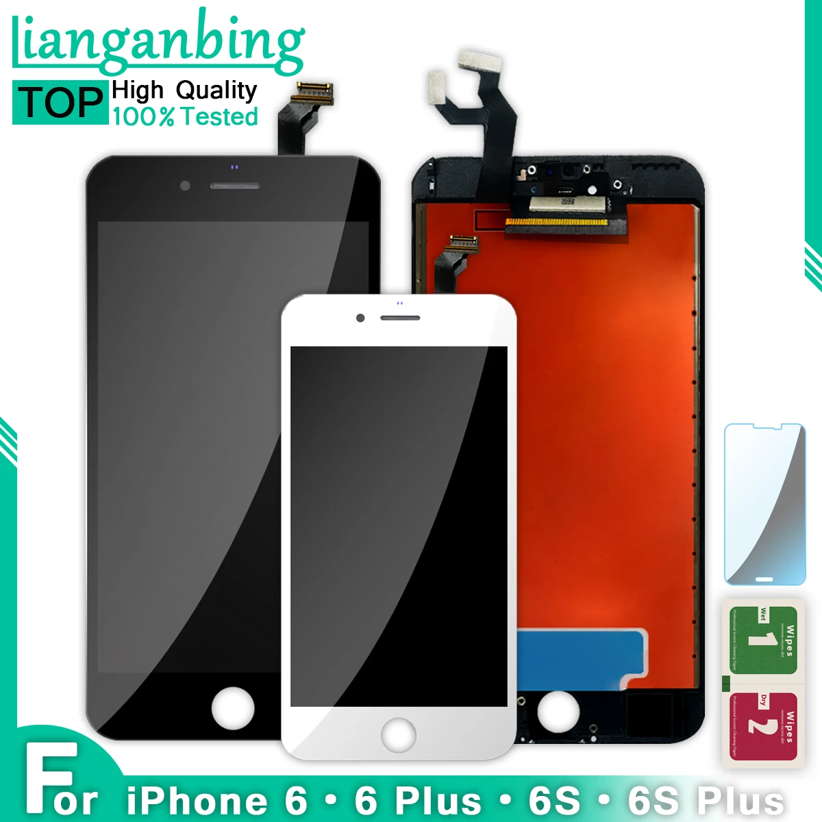 

AAA Quality 100% Tested Working for 6splus 6 6s 6plus LCD Touch Screen Digitizer Display Assembly For iPhone 6 S Plus with gift