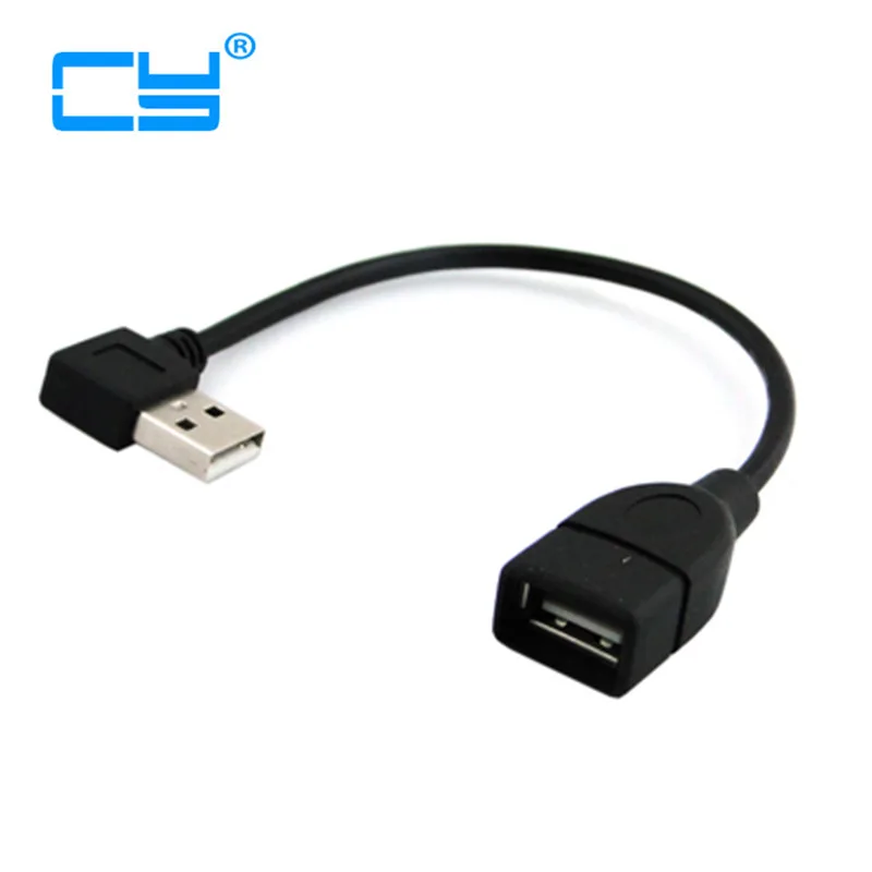 USB 2 0 90 градусов удлинитель-адаптер с конвертером кабель типа A прямым углом 20 см