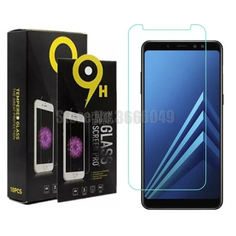 500 шт закаленное стекло Премиум Защитная пленка для Samsung A9 A8 A6 Plus 2018 A3 A5 A7 защитное