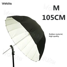 105 см 41 дюймов светоотражающий Зонт глубокий рот резиновый белый мягкий светильник параболический Зонт из волокна кости CD50 T06