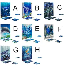 4 шт. нескользящий коврик из полиэстера для туалета, комплект для ванной, занавески для душа, водопоглощающие, противоскользящие домашние украшения, коврик для ванной