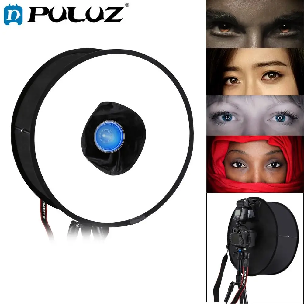 Cashback Offer for  PULUZ Flash Light Foldable Diffuser For Camera 45cm Round Style Macro Portrait Softbox SpeedLite Ca