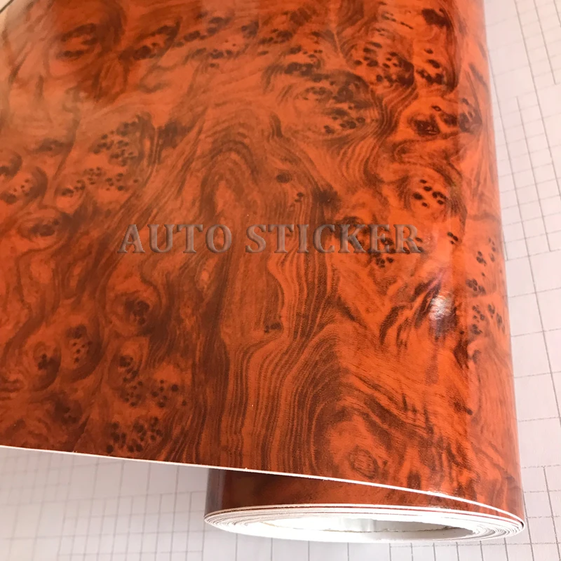 Glossy Bird Eyes Wood Grain PVC Waterproof Vinyl Film 9