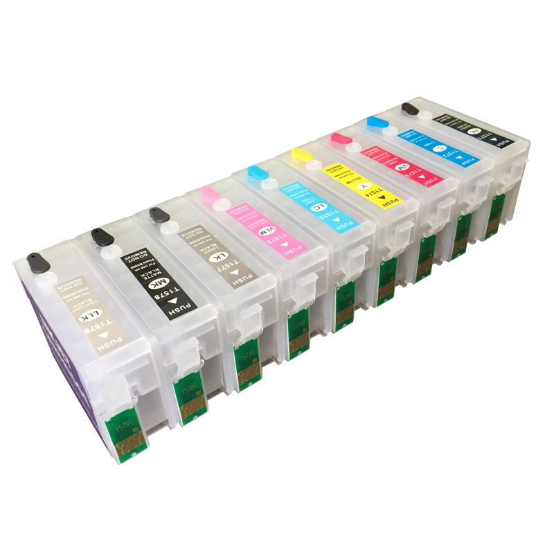 Многоразовый чернильный картридж для принтера Epson Surecolor P600 9 видов цветов с чипами