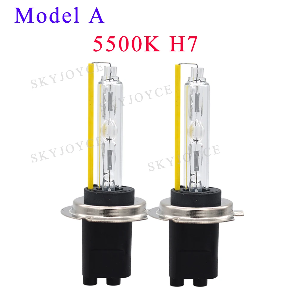 SKYJOYCE AC 35 Вт, 45 Вт 55Вт HID лампы Быстрый Яркий H7 H7R HID лампы 5500 K Белый металлическое основание с керамическим защитным покрытием H7 H7R лампа для автомобильной фары лампы