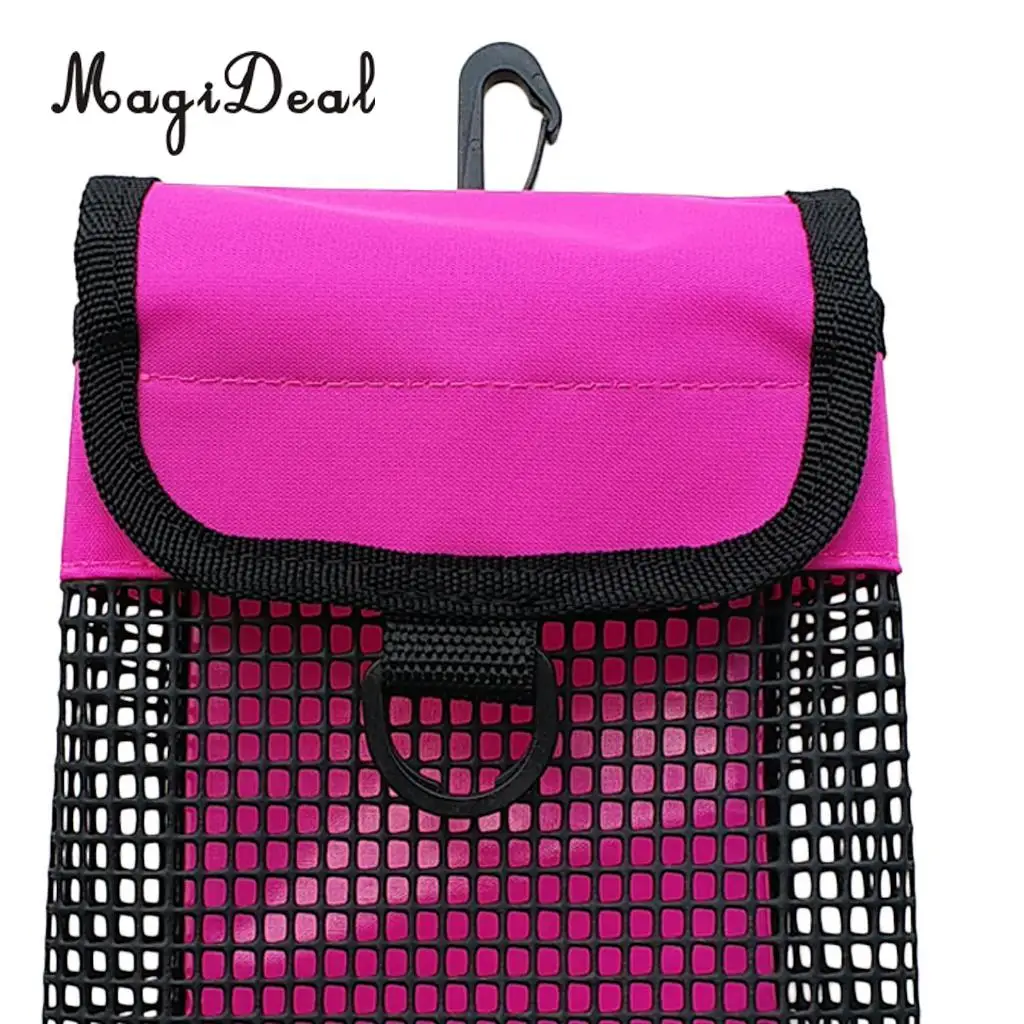 Heavy Duty Dive Finger Spool Reel & SMB Safety Marker Buoy Mesh Gear Bag Carrier Pouch & Swivel Clip for Scuba Diving Snorkeling