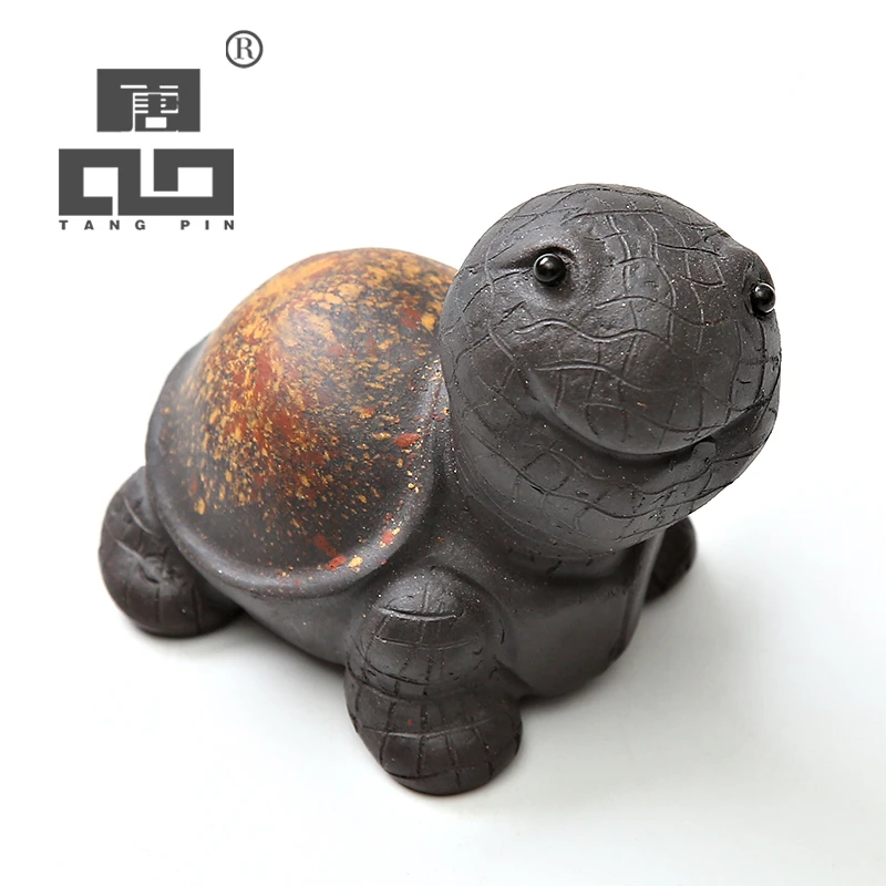 1pc Yixing Purple Sand Handmade Tea Decoration Tea Pet Lucky Toad Zi Ni