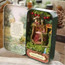 Лес Рапсодия железный ящик DIY Кукольный дом Миниатюрный Кукольный домик 3D дерево дом