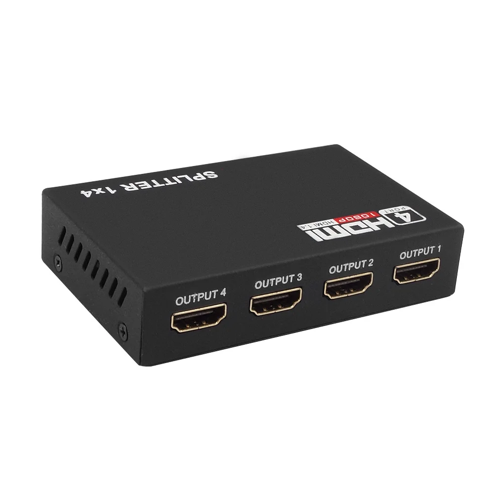 HDMI Splitter Hub Repeater Amplifie 1080P Video HDMI 1X4 Split 1 in 4