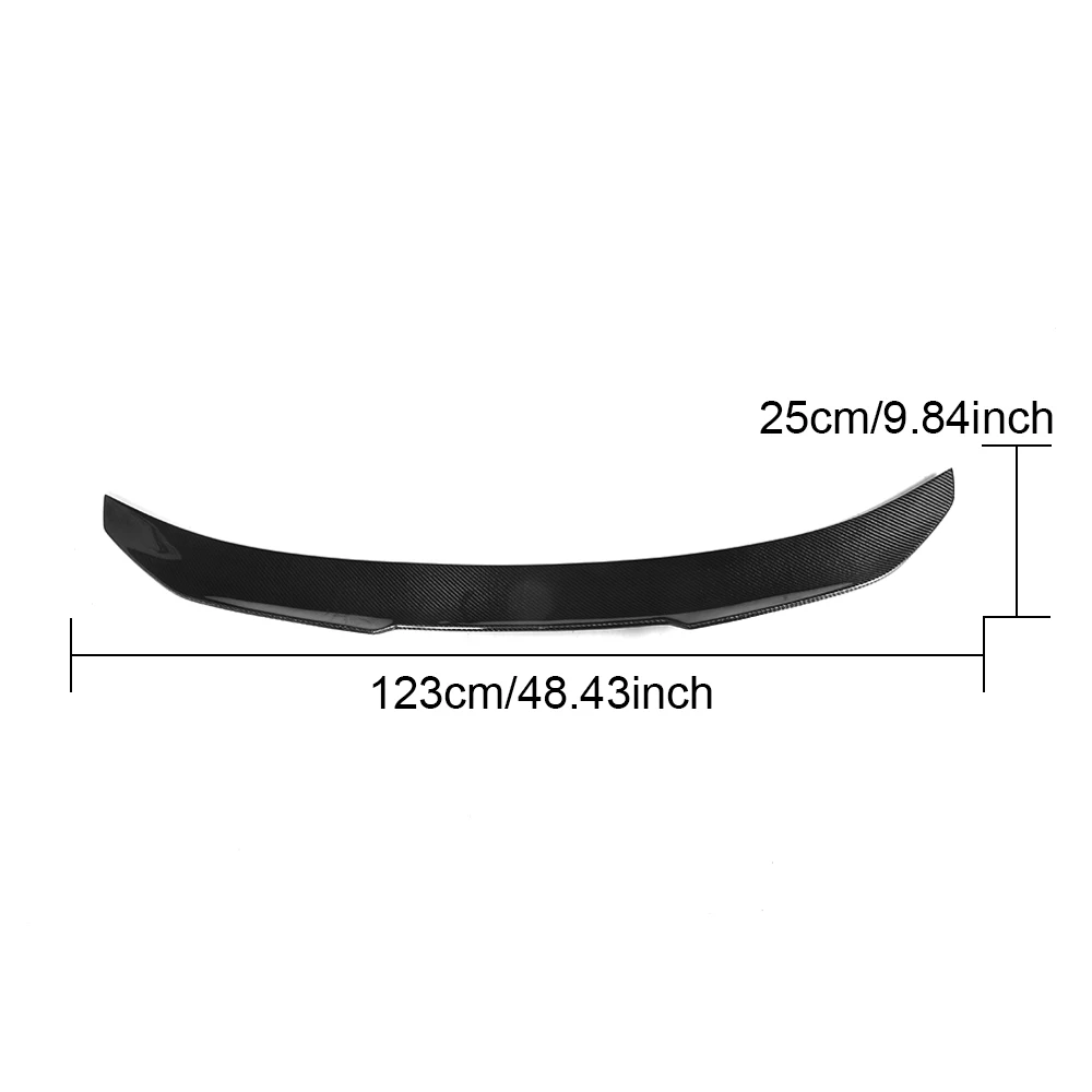 For BMW F30 F80 M3 2013- Carbon Fiber Rear Trunk Spoiler Big Customized Boot Lip Wing Lip