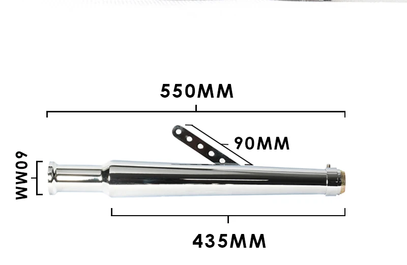 Универсальный 35-43 мм мотоциклетный глушитель Ретро Вертикальный чехол с задним давлением выхлопная труба Escape GY6 33-45 мм CBR